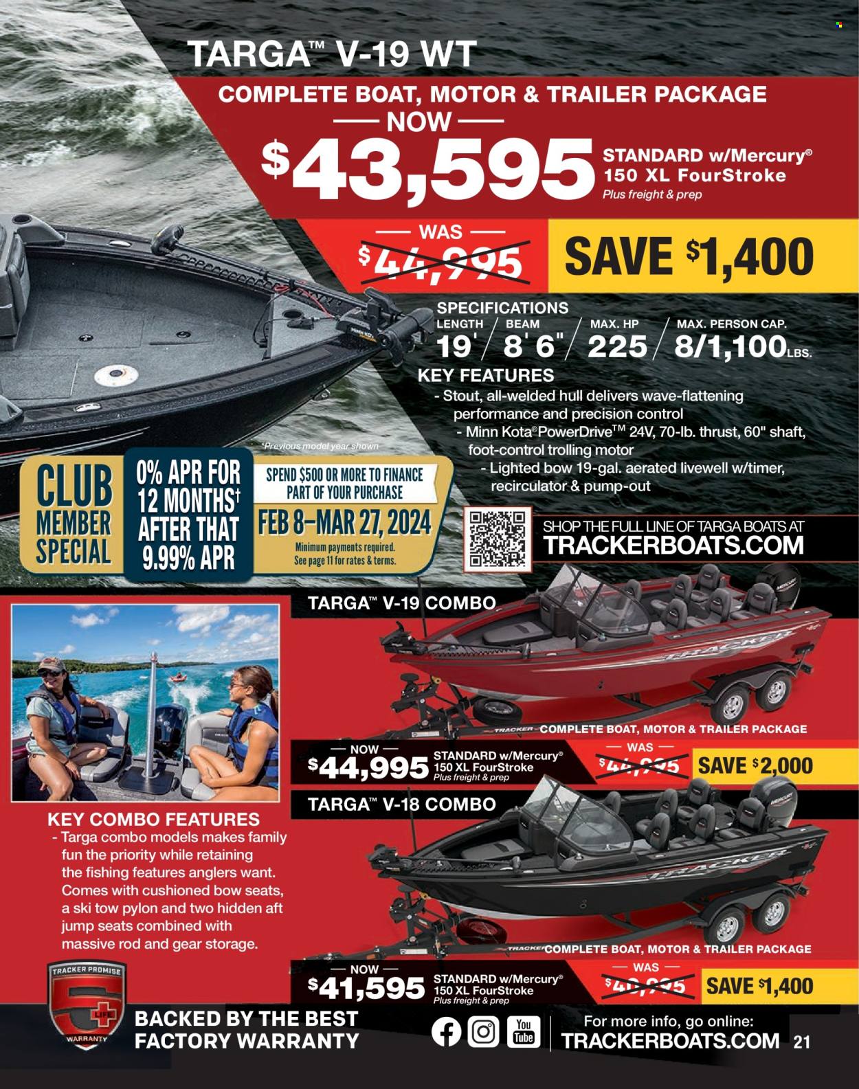 thumbnail - Bass Pro Shops Flyer - Sales products - boat. Page 21.