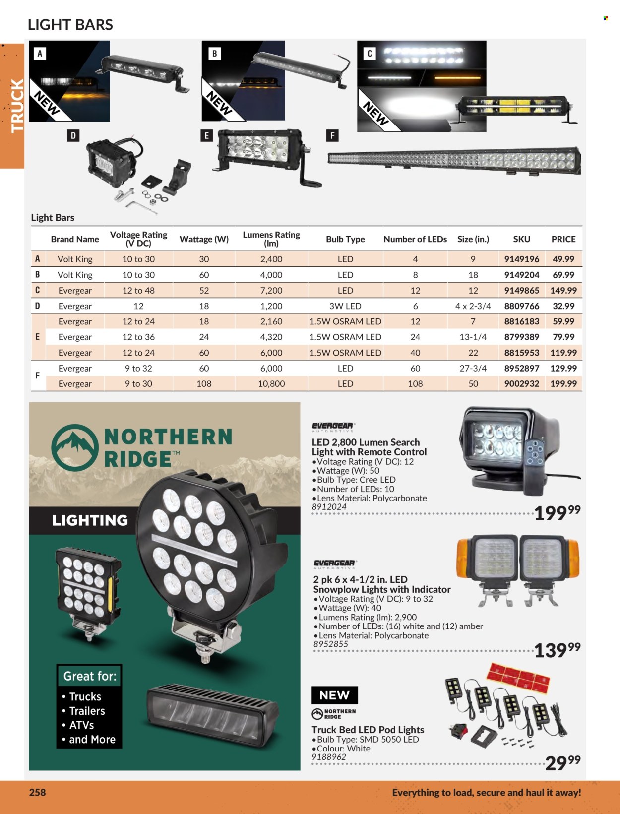thumbnail - Princess Auto Flyer - Sales products - LED light, lighting, trailer, driving lights. Page 262.