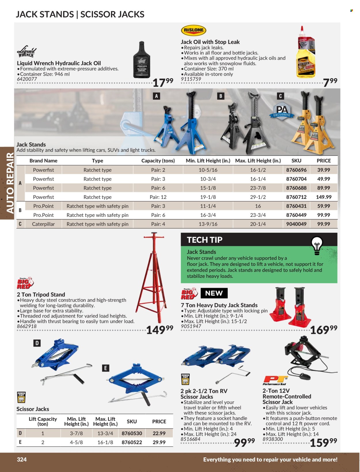 thumbnail - Princess Auto Flyer - Sales products - socket, tripod, wrench, scissors, hand tools, container, floor jack, scissor jack. Page 328.