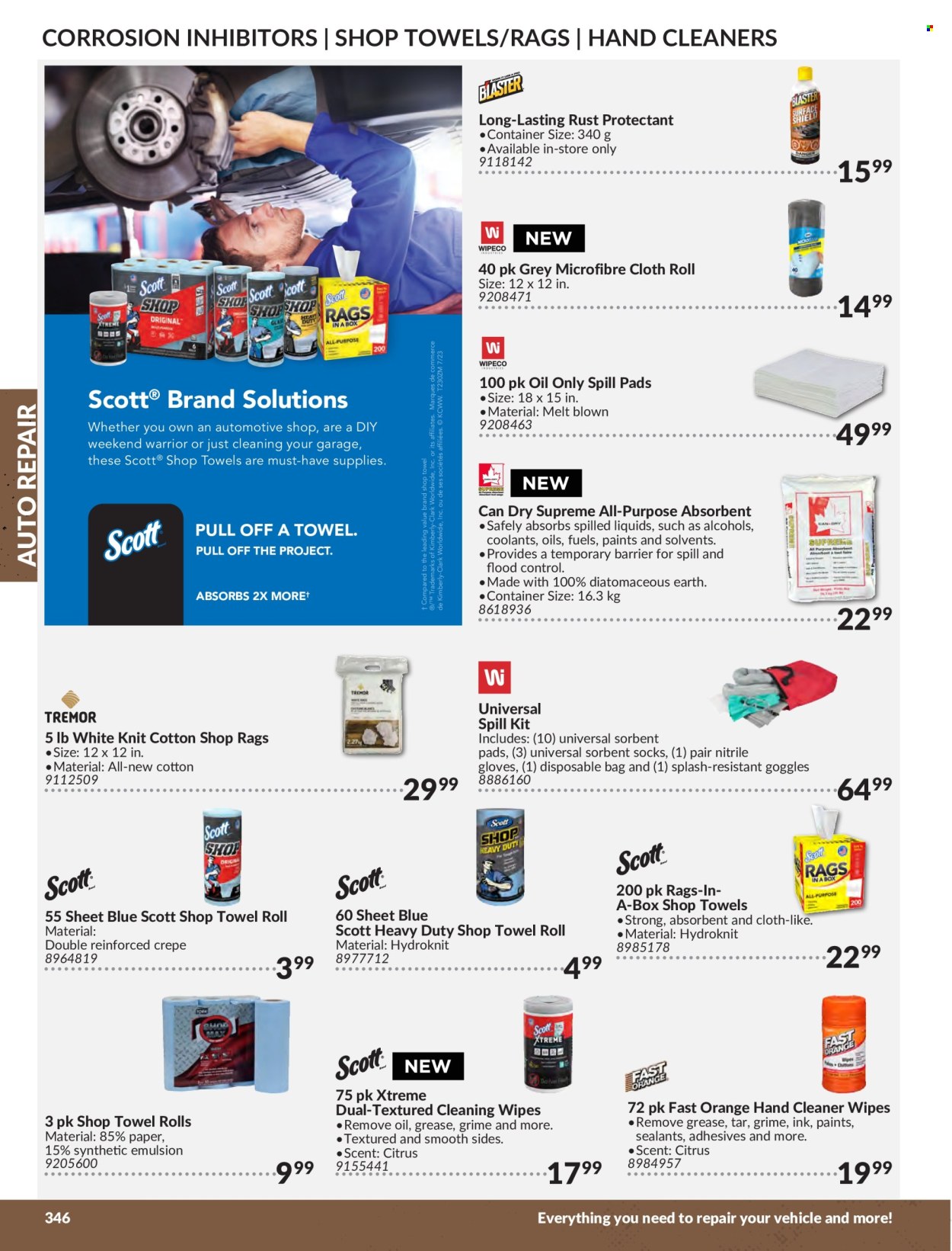 thumbnail - Princess Auto Flyer - Sales products - container, cleansing wipes, microfiber towel, cleaner. Page 350.