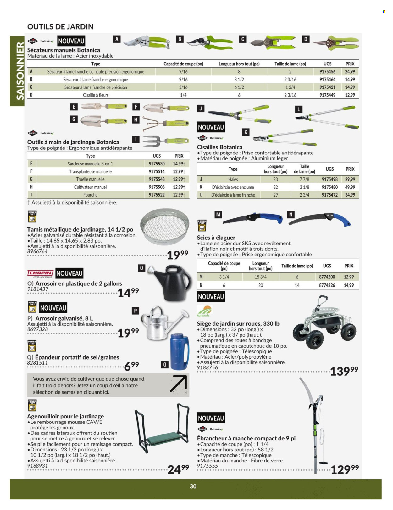 thumbnail - Princess Auto Flyer - April 23, 2024 - April 22, 2025 - Sales products - secateurs. Page 30.