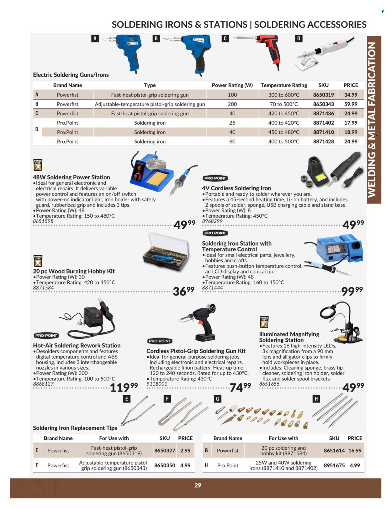 thumbnail - Princess Auto Flyer - April 23, 2024 - April 22, 2025 - Sales products - soldering iron, soldering station, cleaner. Page 29.