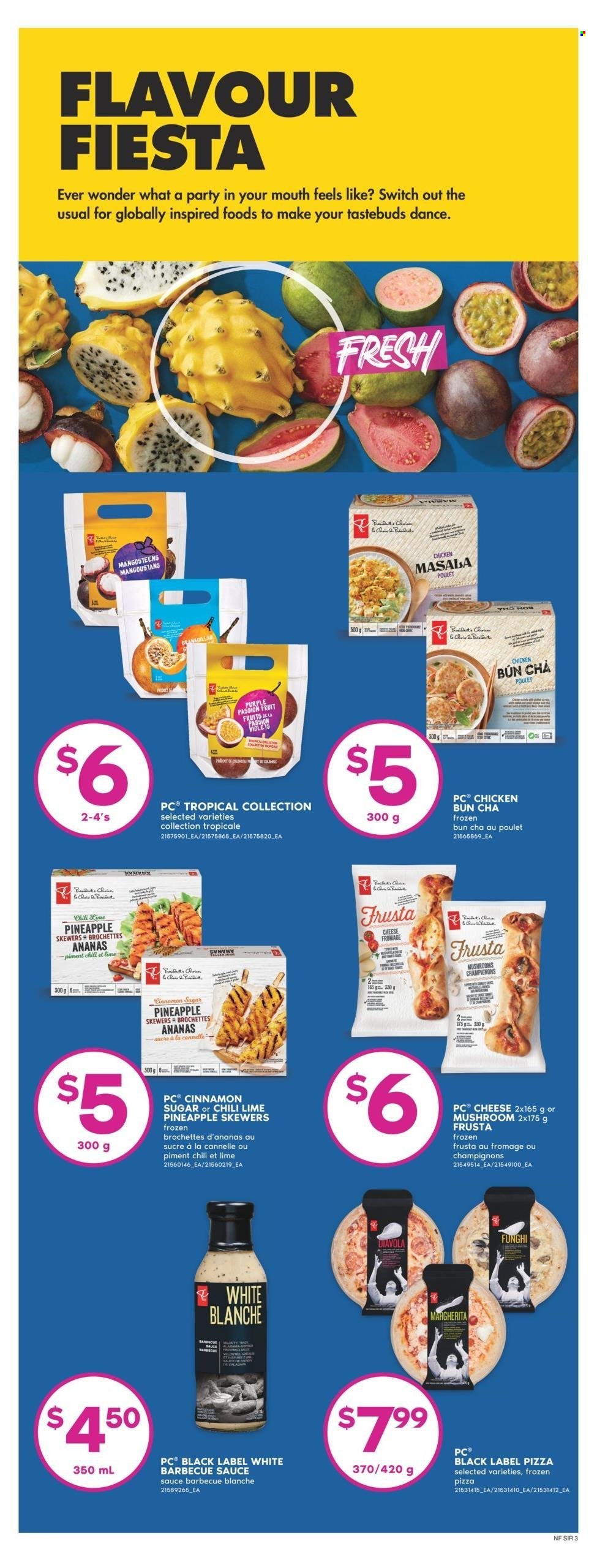 thumbnail - No Frills Flyer - May 16, 2024 - July 10, 2024 - Sales products - chicken, BBQ sauce, label, sauce, cheese, pizza. Page 4.