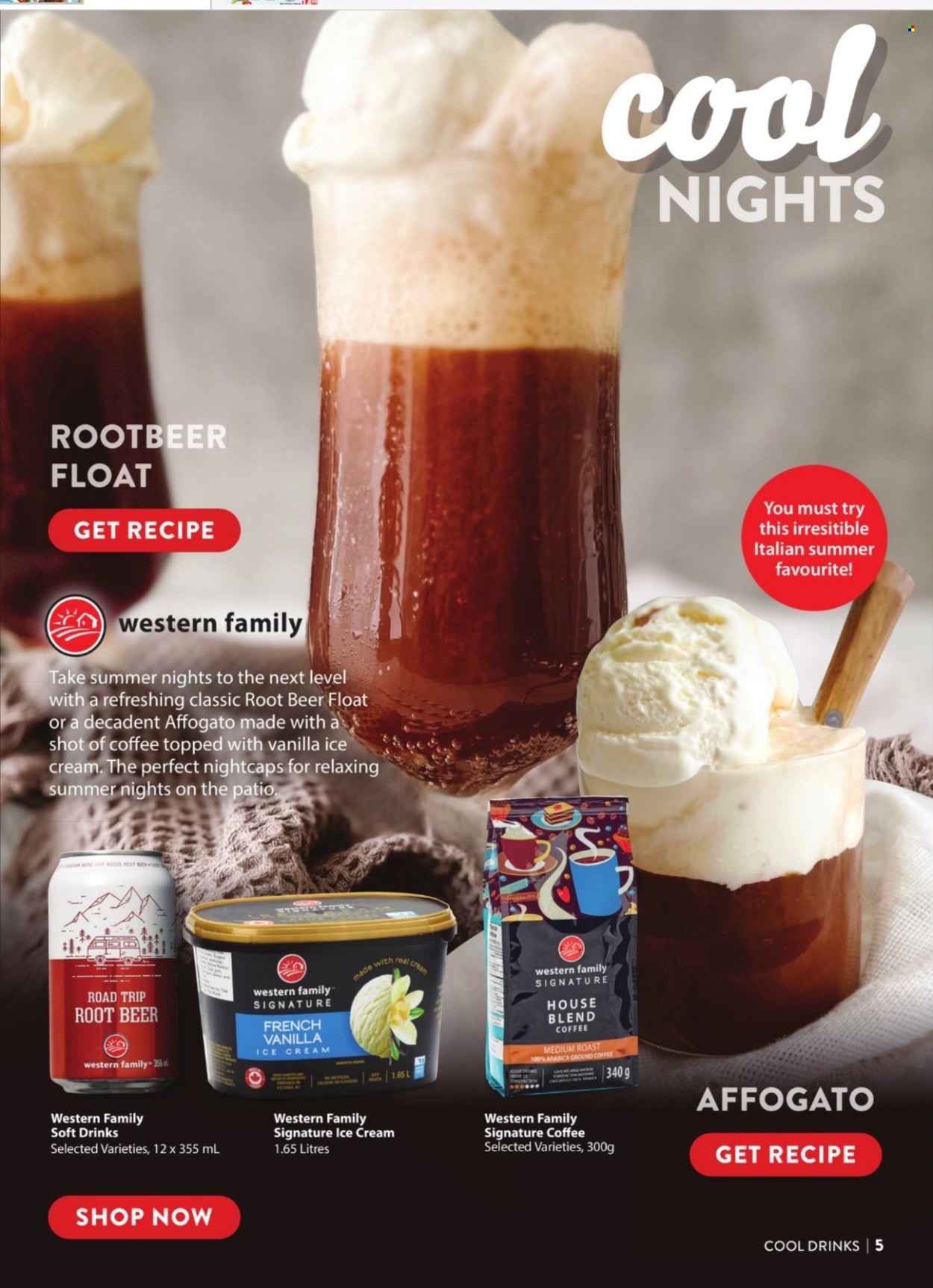 thumbnail - Quality Foods Flyer - June 13, 2024 - July 14, 2024 - Sales products - ice cream, soft drink, ground coffee, alcohol, beer. Page 5.