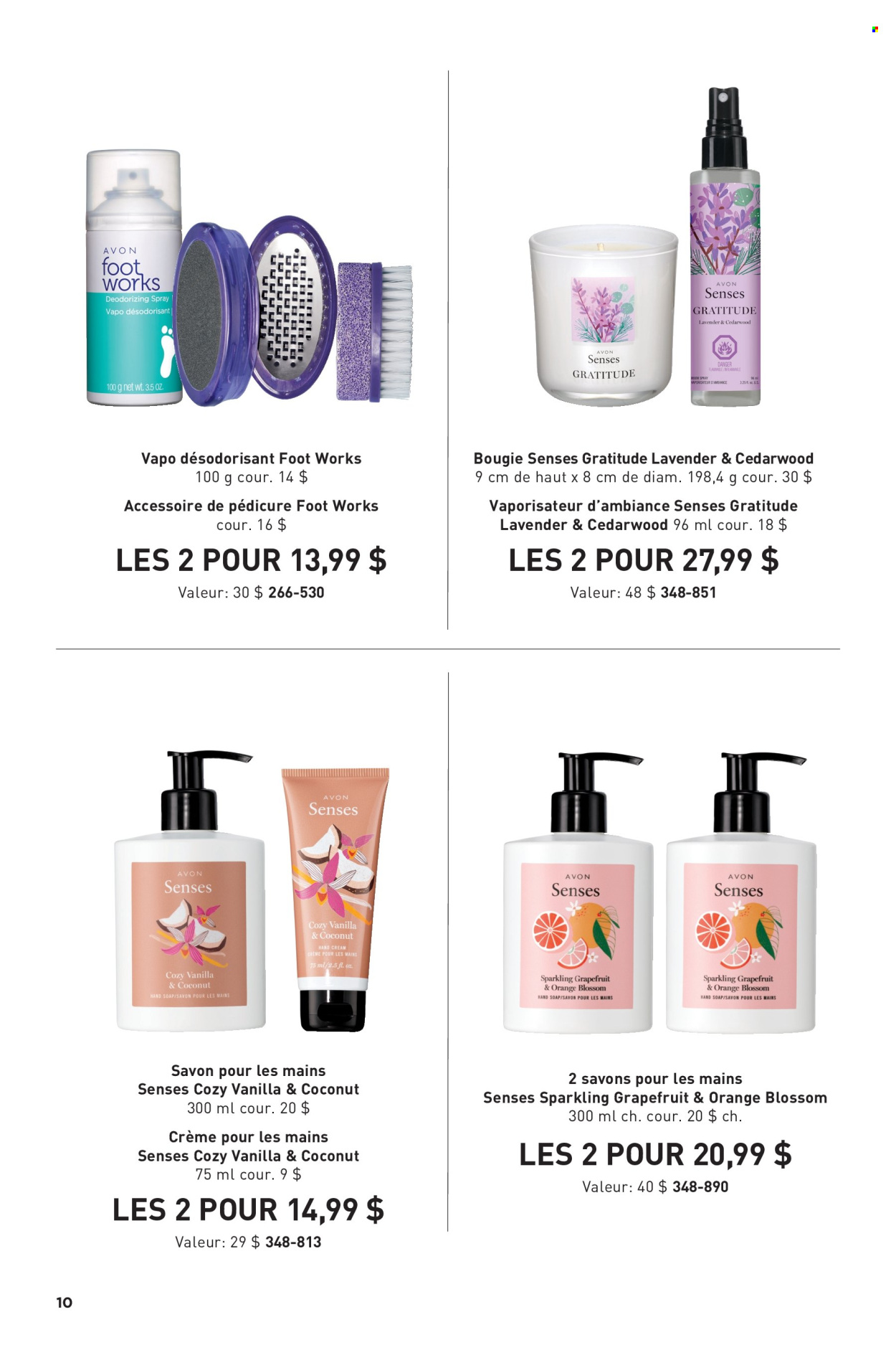 thumbnail - Avon Flyer - Sales products - hand soap, Avon, soap, hand cream. Page 10.