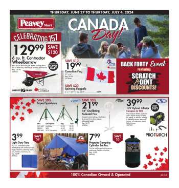 thumbnail - Peavey Mart flyer - Canada Day!