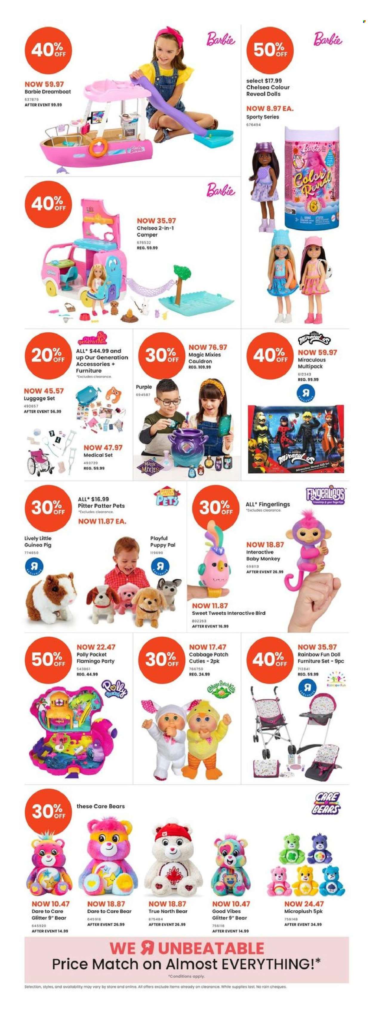 thumbnail - Toys''R''Us Flyer - June 27, 2024 - July 10, 2024 - Sales products - Miraculous, Barbie, luggage, luggage set, doll, toys, monkey, Fingerlings. Page 5.