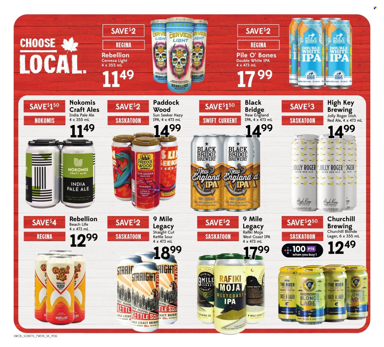 thumbnail - Sobeys Liquor Flyer - June 27, 2024 - July 03, 2024 - Sales products - alcohol, beer, Lager, IPA. Page 7.
