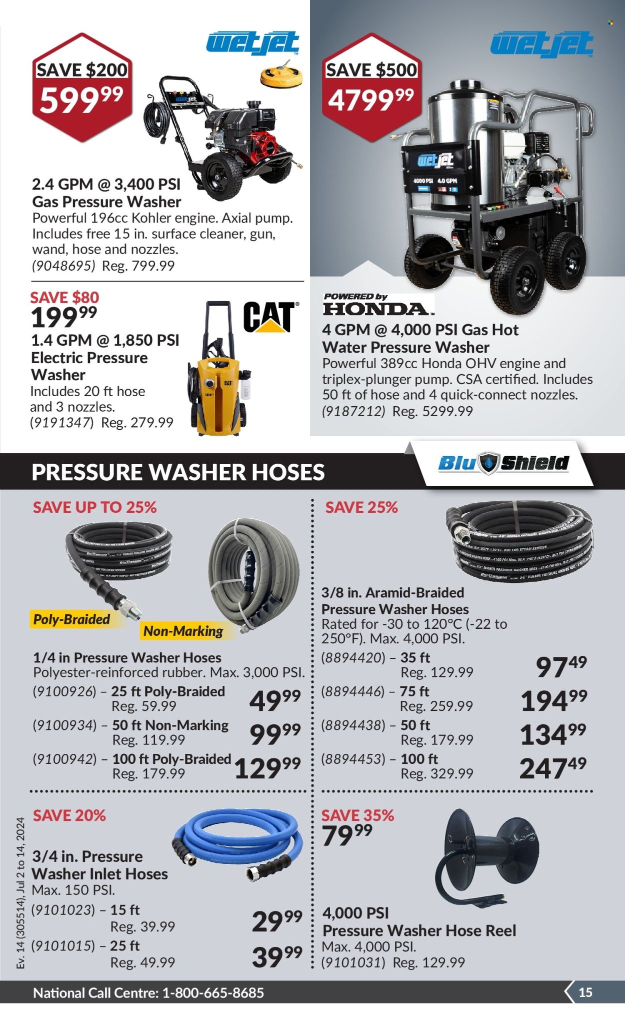 thumbnail - Princess Auto Flyer - July 02, 2024 - July 14, 2024 - Sales products - electric pressure washer, pressure washer, hose reel, cleaner. Page 18.