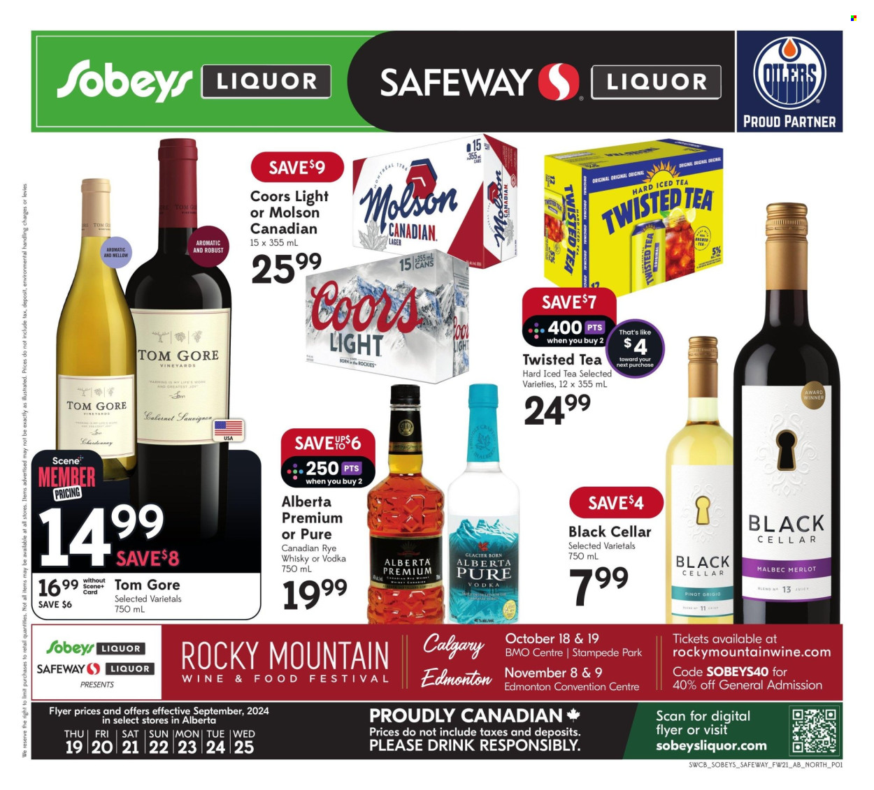 Sobeys Liquor flyer - September 19, 2024 - September 25, 2024. Page 1