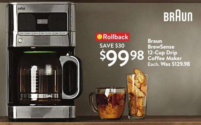 Braun BrewSense 12-Cup Drip Coffee Maker - Each