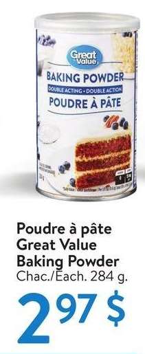 Great Value Baking Powder - Each. 284 g
#30123326