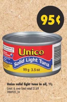 UNICO SOLID LIGHT TUNA IN OIL, 99g