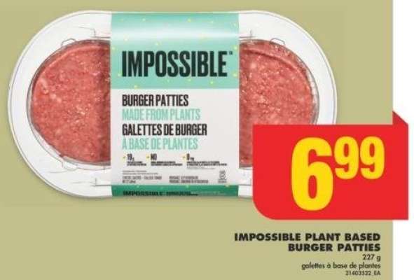 IMPOSSIBLE PLANT BASED BURGER PATTIES, 227 g - galettes à base de plantes