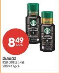 STARBUCKS ICED COFFEE - 1.42L Selected Types