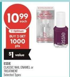 ESSIE CLASSIC NAIL ENAMEL or TREATMENT - Selected Types
$1 value