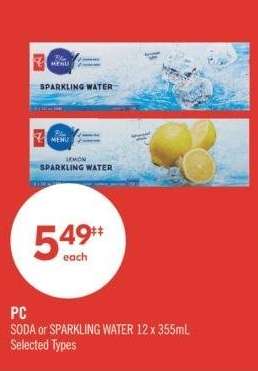 PC SODA or SPARKLING WATER - 12 x 355mL
Selected Types