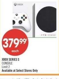 XBOX SERIES S CONSOLE - Limit 2
Available at Select Stores Only