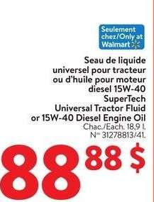 SuperTech Universal Tractor Fluid - Each. 18.9 L
31278841