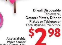 Diwali Dinner Plates - Each.
50541969

Also available Paper banner, 50541978/9, 4.98