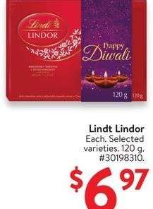 LINDT LINDOR - Each. Selected varieties and sizes. 120 g.
30198310