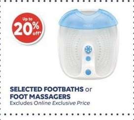 SELECTED FOOTBATHS or FOOT MASSAGERS