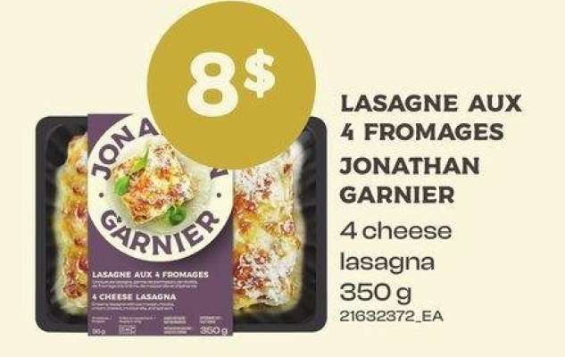 LASAGNE AUX 4 FROMAGES JONATHAN GARNIER | 4 Cheese Lasagna, 350 G