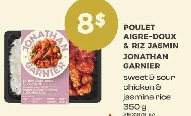 POULET AIGRE-DOUX & RIZ JASMIN JONATHAN GARNIER | sweet & sour chicken & jasmine rice, 350 G