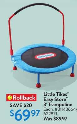 Little Tikes Easy Store 3' Trampoline - Each. #31143664