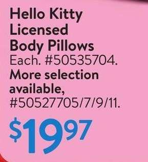 Hello Kitty Licensed Body Pillows - Each.
50535704