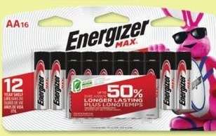 Energizer MAX® AA16 Batteries - Pack.
50217163