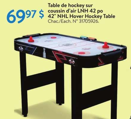 42" NHL Hover Hockey Table - Each.
#31705926