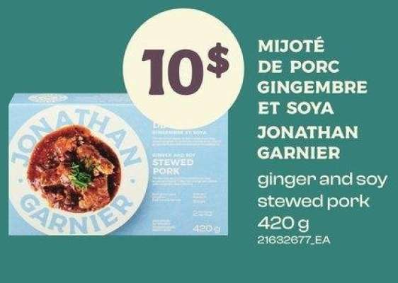 mijoté de porc gingembre et soya Jonathan Garnier | ginger and soy stewed pork, 420 G