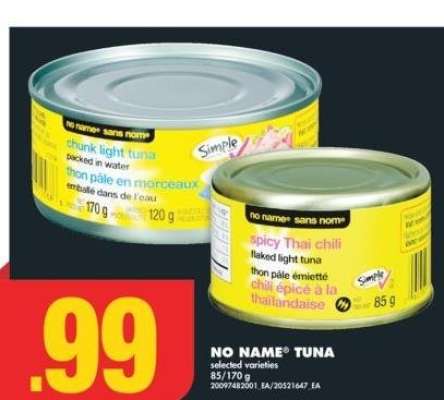 NO NAME® TUNA, 85/170 g - Selected varieties