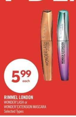 RIMMEL LONDON WONDER'LASH or WONDER'EXTENSION MASCARA - Selected Types