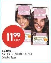 CASTING NATURAL GLOSS HAIR COLOUR - Selected Types