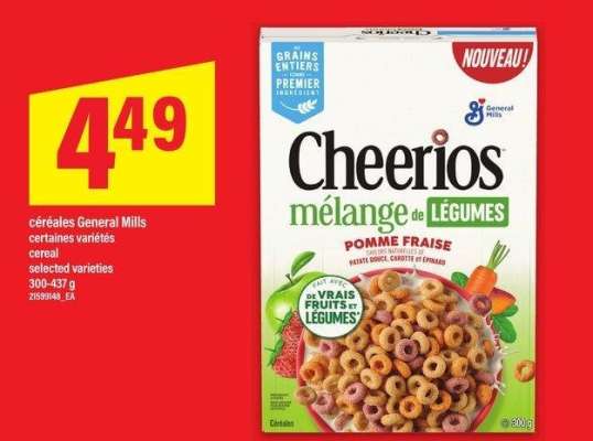 CÉRÉALES GENERAL MILLS | cereal, 300-437 g - CERTAINES VARIÉTÉS

selected varieties