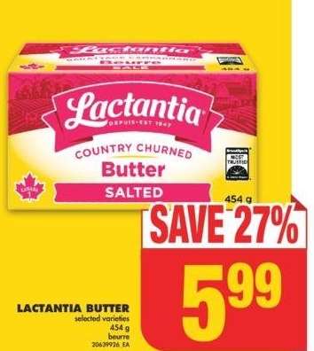 LACTANTIA BUTTER, 454 g - Selected varieties 

beurre