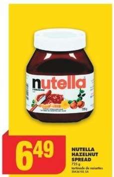 NUTELLA HAZELNUT SPREAD, 725 g - tartinade de noisettes