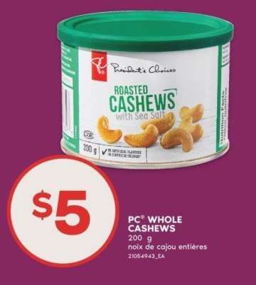 PC® WHOLE CASHEWS, 200 g - noix de cajou entières