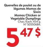 Siwin Momos Chicken - Each
454g
50550684