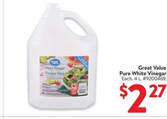 Great Value Pure White Vinegar - Each. 4 L.
#9200469