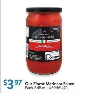 Our Finest Marinara Sauce - Each. 645 mL.