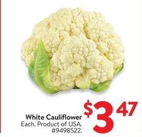 White Cauliflower - Each. Product of USA. 
9498522