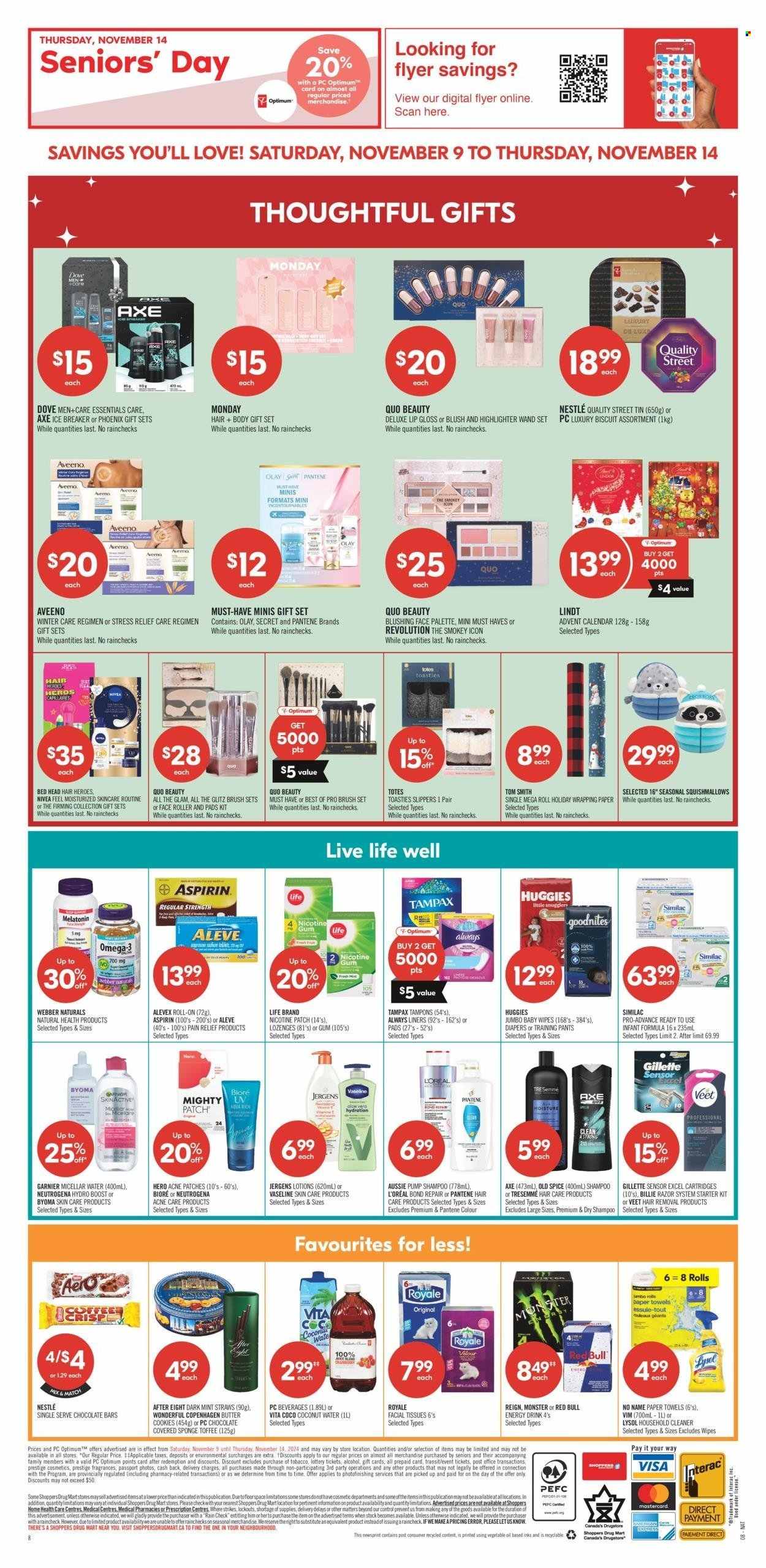 Shoppers Drug Mart flyer - November 09, 2024 - November 14, 2024. Page 1