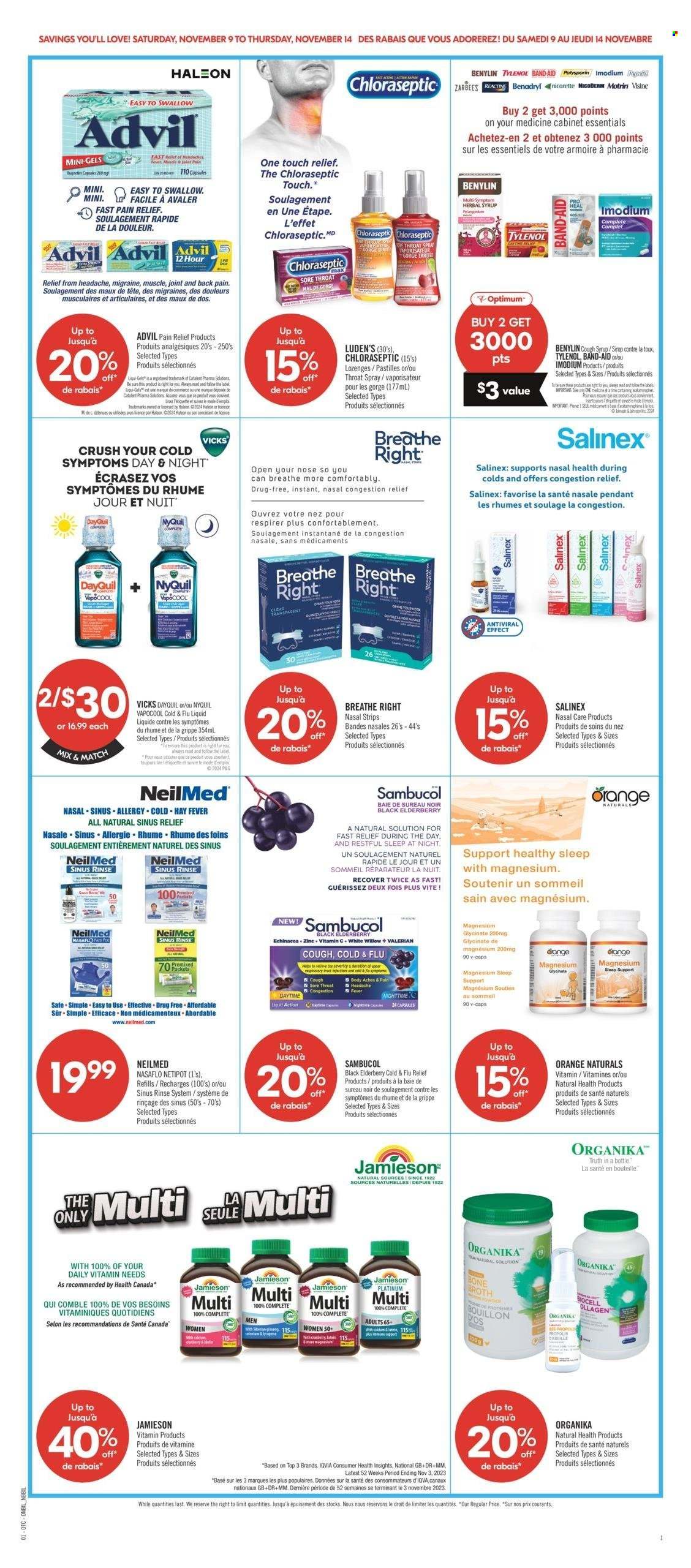 Shoppers Drug Mart flyer - November 09, 2024 - November 14, 2024. Page 1