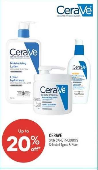 CERAVE SKIN CARE PRODUCTS - Selected Types & Sizes