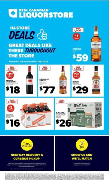 Real Canadian Liquorstore Flyer - November 11, 2024 - November 20, 2024.