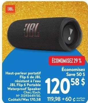 JBL FLIP 6 Portable Waterproof Speaker - Each. 31393449

598 $ + 40¢ eco fee