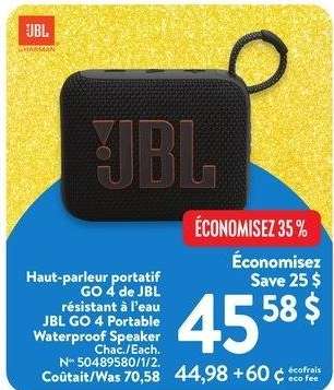 JBL GO 4 Portable Waterproof Speaker - Each. 50489580

44.98$ + 60¢ eco fee